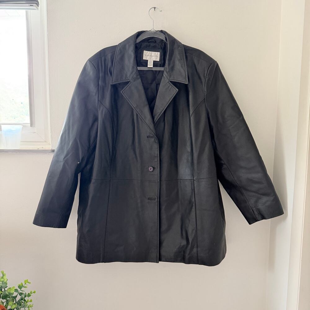 Worthington Vintage Leather Jacket Black Y2K 90s 3X Plus
